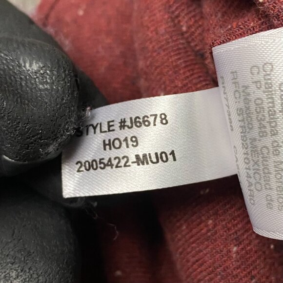 J. CREW Neppy Twill Shirt Men's Large Cranberry Red Brushed Flannel Button Down - Picture 10 of 16